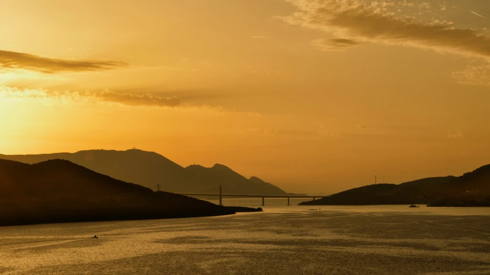 Pelješac bridge connecting Dalmatia with Pelješac